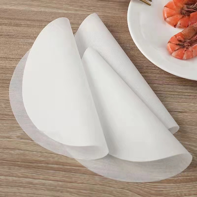 Hârtie pentru air fryer, dublă față, cu silicon, absorbantă de ulei, antiaderentă, separatoare de ulei, îngroșată, fără spălare, pentru grătar în bucătărie.