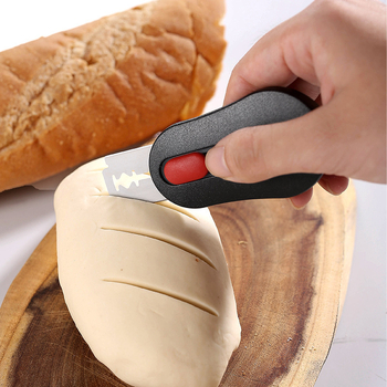 Cuțit de tăiat pâine din plastic, mecanism push-pull, stil european