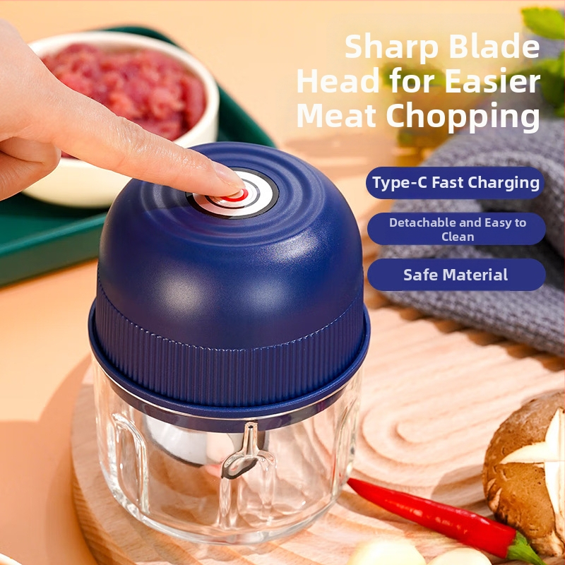 Zdrobitor electric de usturoi, procesor de bucătărie, măcinător de carne compact, fără fir