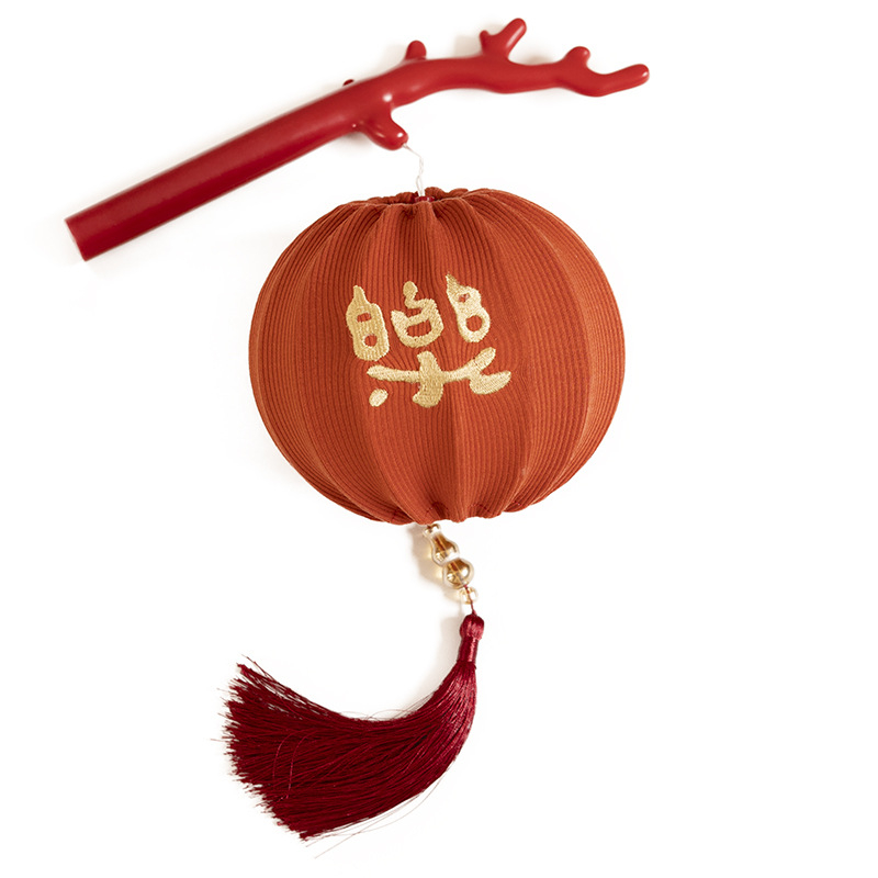 Felinar din pânză brodat, Anul Călu, stil chinezesc, pentru Anul Nou și Festivalul Primăverii, felinar palat pentru copii, executat manual