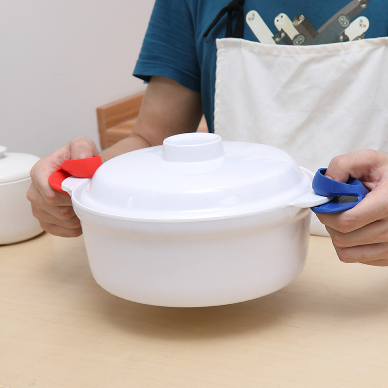KM Padă izolatoare magnetică pentru mână, stil japonez, cu manșon pentru deget anti-alunecare – cuptor cu microunde, 1 bucată