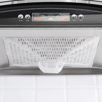Clean Energy Membrană de filtrare a fumului de ulei, Hârtie absorbantă pentru ulei, Bumbac filtrant nețesut, Autocolant rezistent la ulei, Plasă de filtrare din bumbac, Hârtie de ulei – 12 foi
