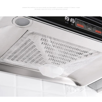 Clean Energy Membrană de filtrare a fumului de ulei, Hârtie absorbantă pentru ulei, Bumbac filtrant nețesut, Autocolant rezistent la ulei, Plasă de filtrare din bumbac, Hârtie de ulei – 12 foi