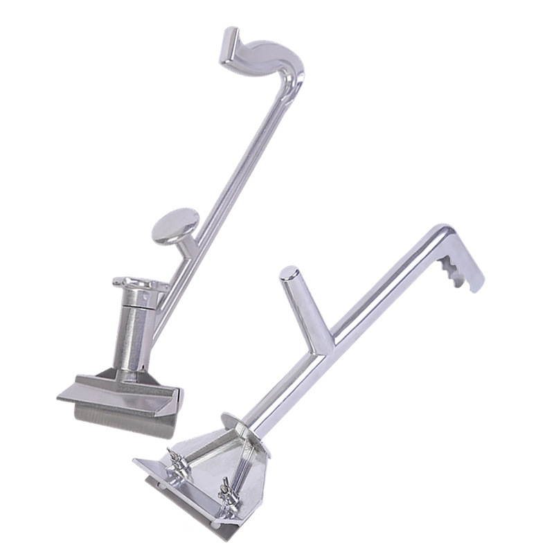 Spatulă comercială pentru grătar, mâner lung din aluminiu, pentru gătit pe placă de fier