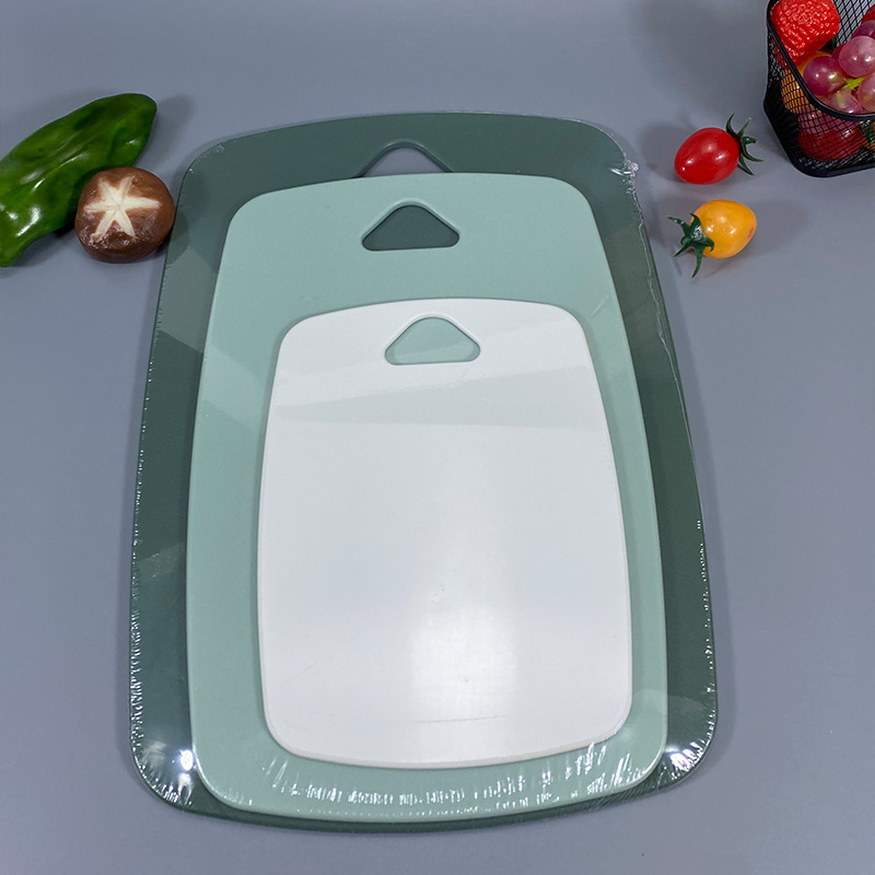 Set portabil din plastic, trei bucăți de tocătoare cu două fețe, în stil nordic, pentru bucătărie