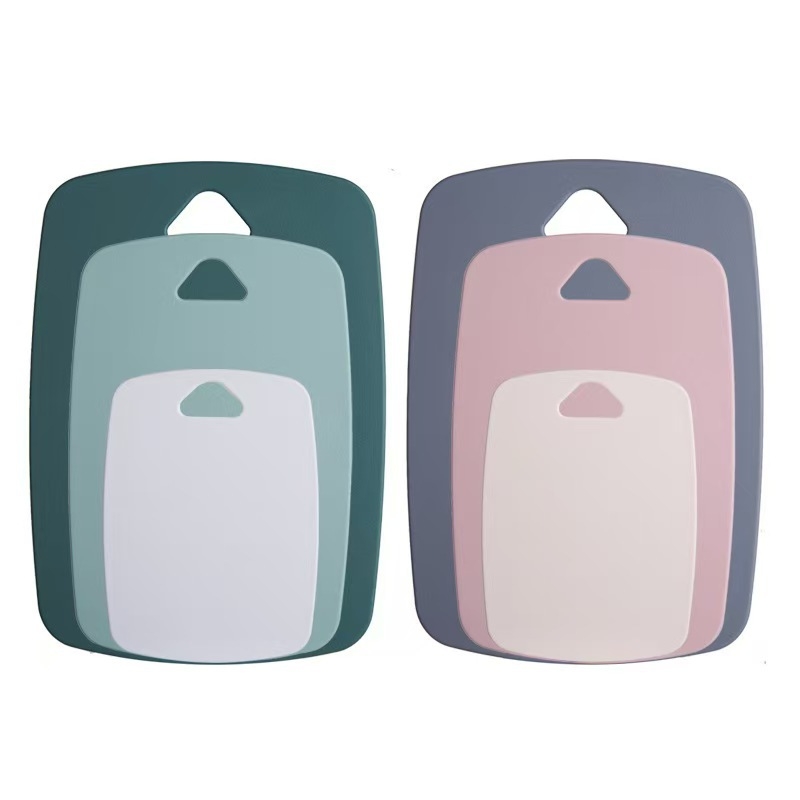 Set portabil din plastic, trei bucăți de tocătoare cu două fețe, în stil nordic, pentru bucătărie