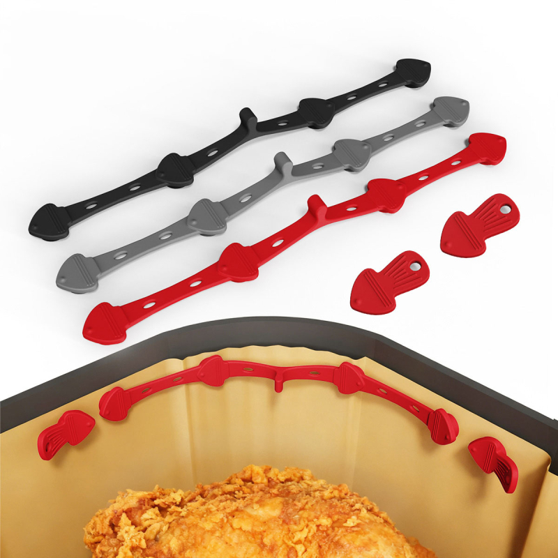 Clip magnetic din siliconă pentru friteuză cu aer, cu hârtie de copt și suport magnetic rezistent la temperaturi înalte