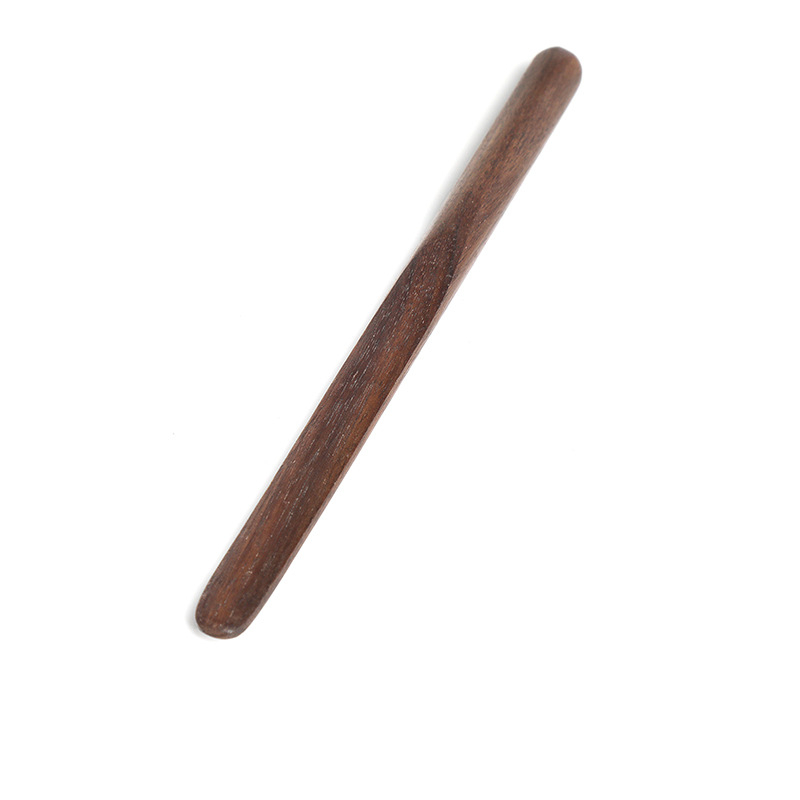Bețișor din lemn de nuc negru pentru cafea, lingură de amestec pentru iaurt și ovăz cu miere, umpluturi delicate, gem și spatulă pentru unt.