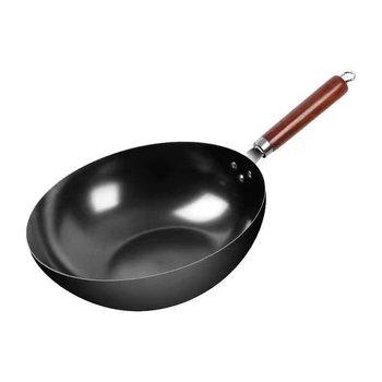 Golden Sixth Son wok din fontă, mare pentru uz casnic, tradițional fără strat, nitridat, gata pentru folosire