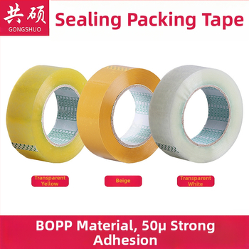 Priehľadná baliaca páska, 6,0 cm × 100 m, veľký kotúč s vysokou priľnavosťou na uzatváranie krabíc a zásielok