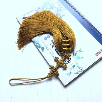 Pandantiv nod chinezesc, nou stil, cu decor Hanfu și accesorii de țesut din Wenwan jade
