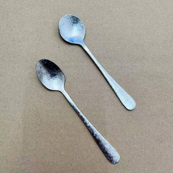 Lingură mini de cafea din titan pur, elegantă pentru amestecare, lingură pentru desert, condimente și pudră