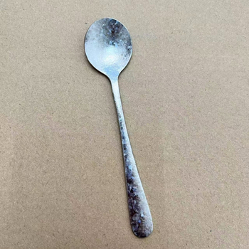 Lingură mini de cafea din titan pur, elegantă pentru amestecare, lingură pentru desert, condimente și pudră