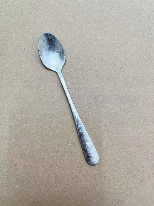 Lingură mini de cafea din titan pur, elegantă pentru amestecare, lingură pentru desert, condimente și pudră