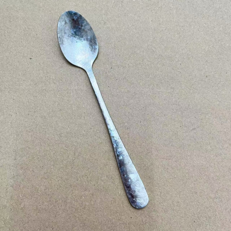 Lingură mini de cafea din titan pur, elegantă pentru amestecare, lingură pentru desert, condimente și pudră