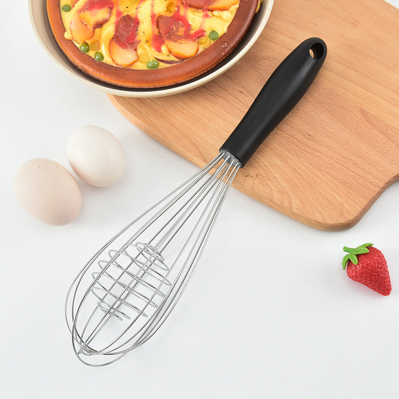 Bețișor pentru ouă din oțel inoxidabil, mâner TPR, 12 inch