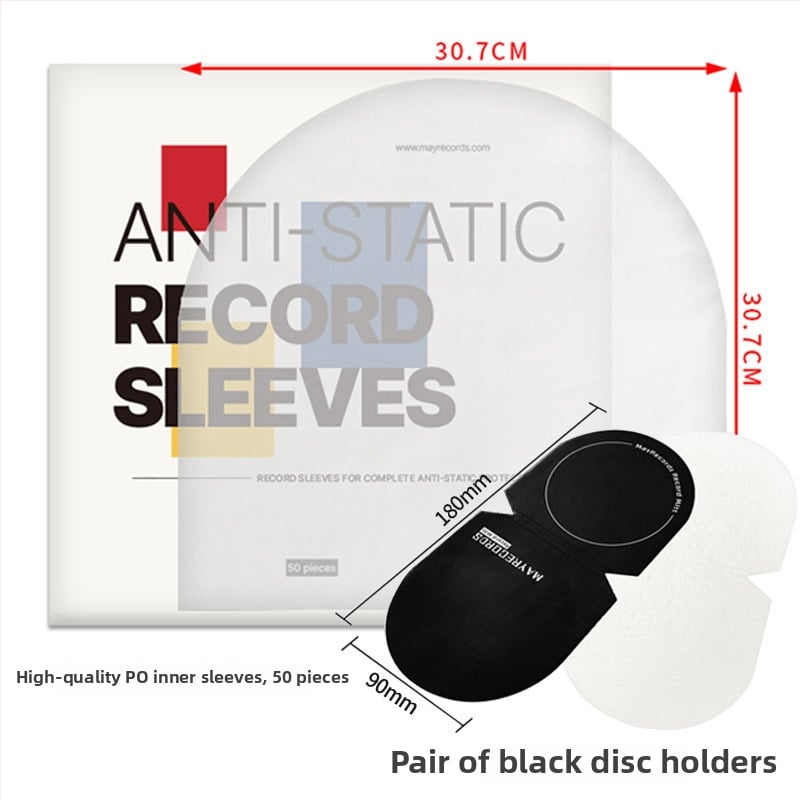 Sada klipov na vinylové platne, 2 kusy, manipulácia bez odtlačkov a čistiaci set na vinylové platne