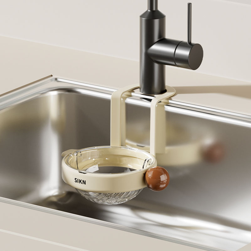 Coș suspendat pentru chiuvetă, filtru pentru separarea resturilor alimentare, spălarea și scurgerea fructelor