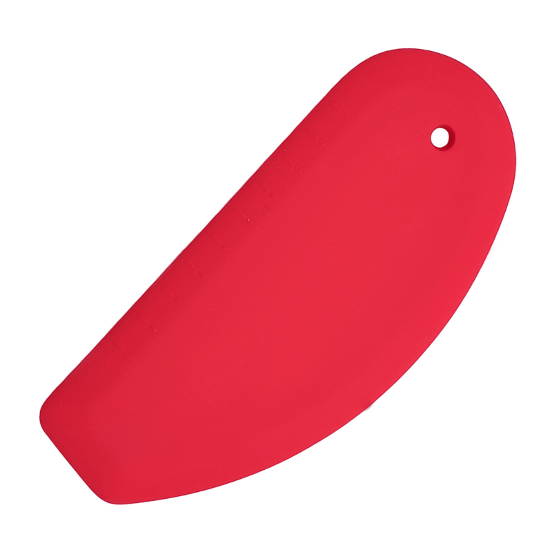Tăietor din silicon pentru aluat și unelte de copt cu scară de măsurare, tăietor pentru făină, spatulă pentru cremă de tort