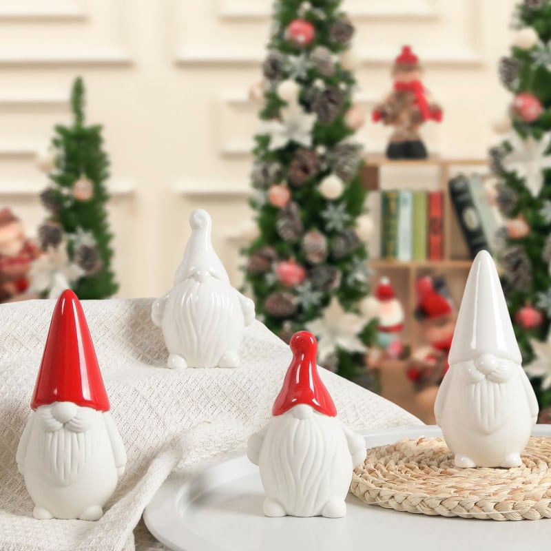 Figurină ceramică de Crăciun pentru un bărbat în vârstă, pentru vitrină și decor de scenă festiv