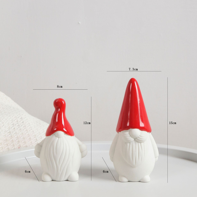Figurină ceramică de Crăciun pentru un bărbat în vârstă, pentru vitrină și decor de scenă festiv
