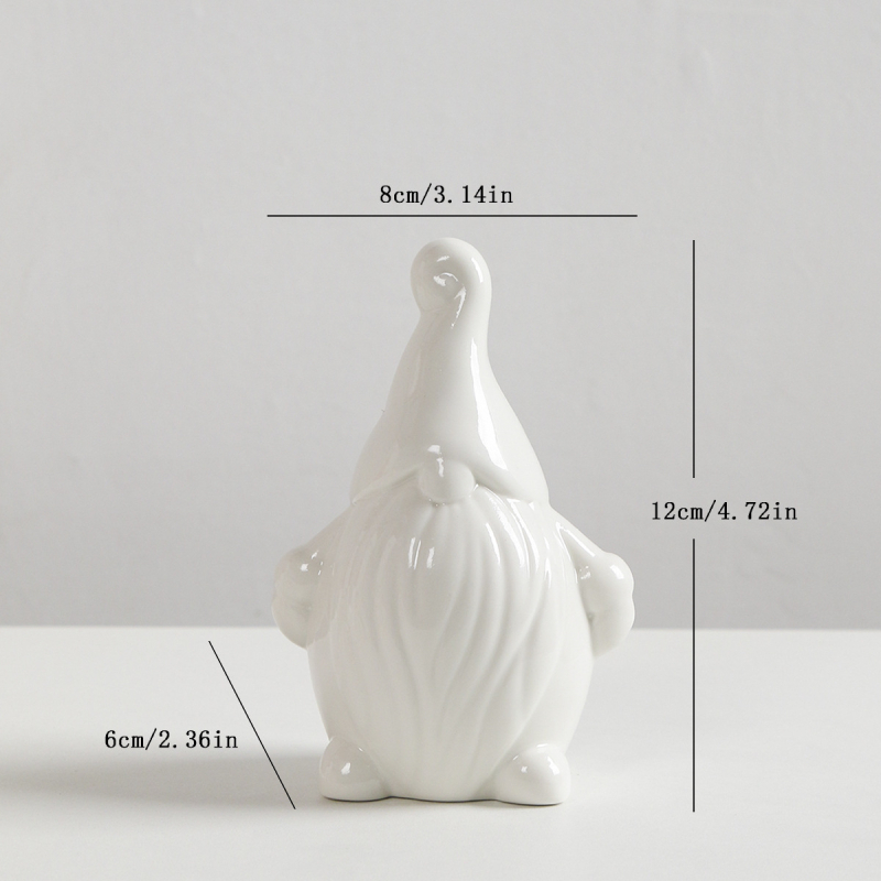 Figurină ceramică de Crăciun pentru un bărbat în vârstă, pentru vitrină și decor de scenă festiv