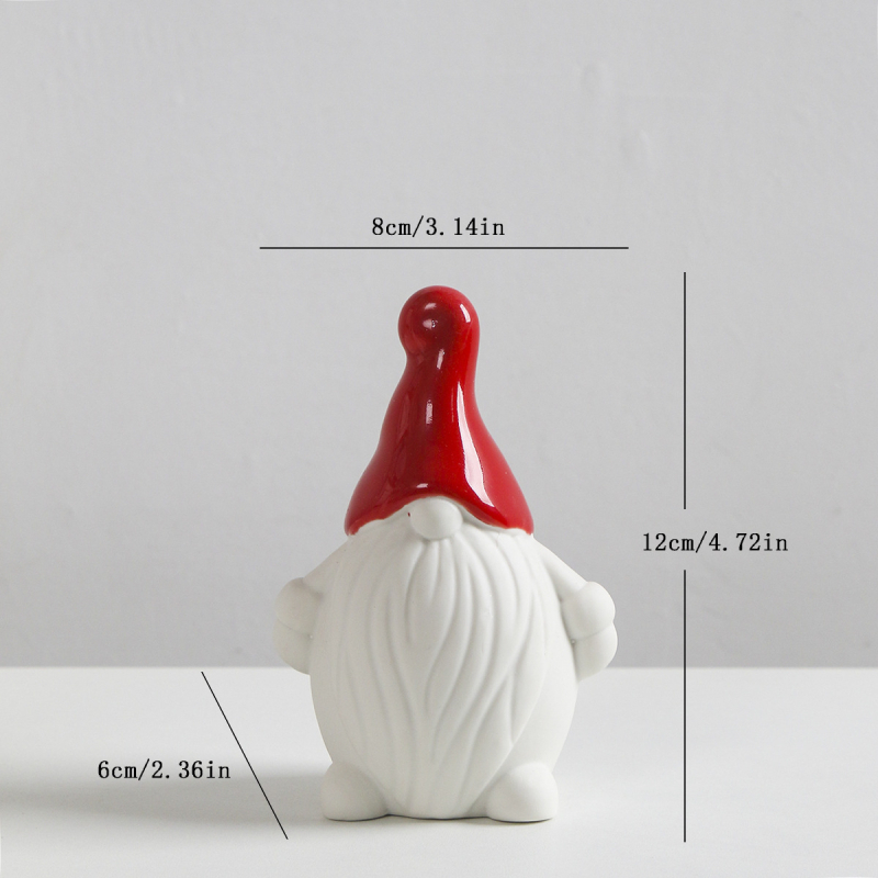 Figurină ceramică de Crăciun pentru un bărbat în vârstă, pentru vitrină și decor de scenă festiv