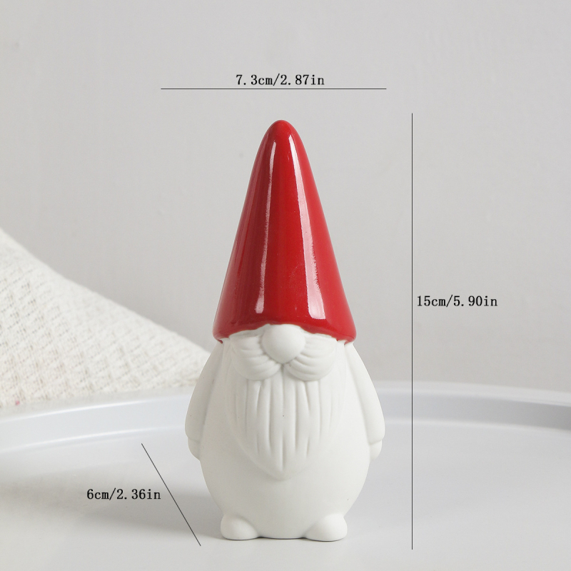 Figurină ceramică de Crăciun pentru un bărbat în vârstă, pentru vitrină și decor de scenă festiv