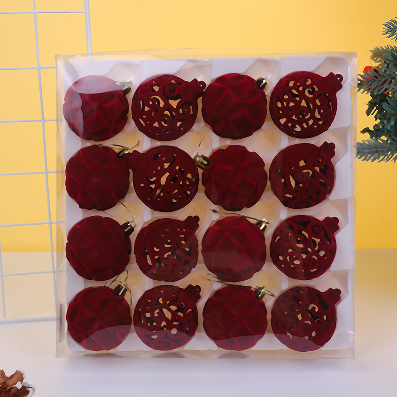 Glob roșu de Crăciun, pictat, decor DIY pentru brad și geam