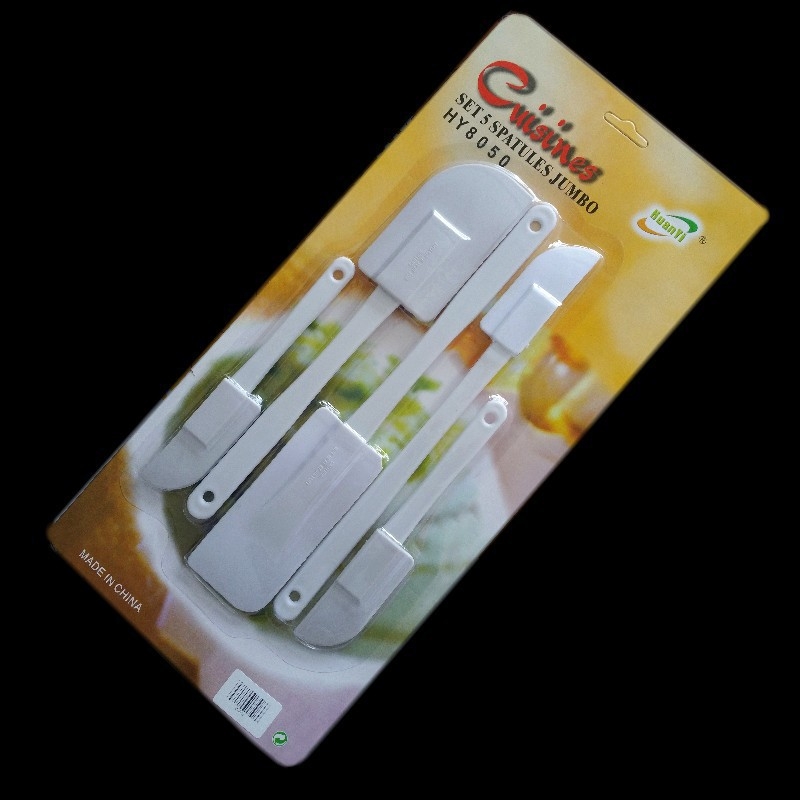 Set de spatule din plastic pentru cremă pentru cofetărie, 5 piese, cuțite de tăiere pentru prăjituri și ciocolată