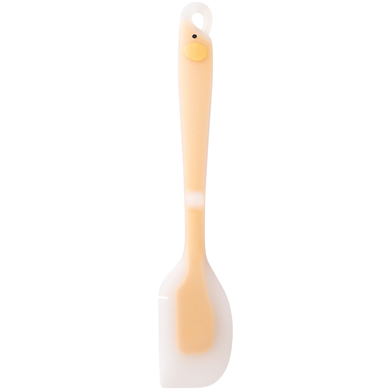 Spatulă din silicon, alimentară, rezistentă la temperaturi înalte, instrument flexibil, transparent, pentru sosuri, glazură și coacere.