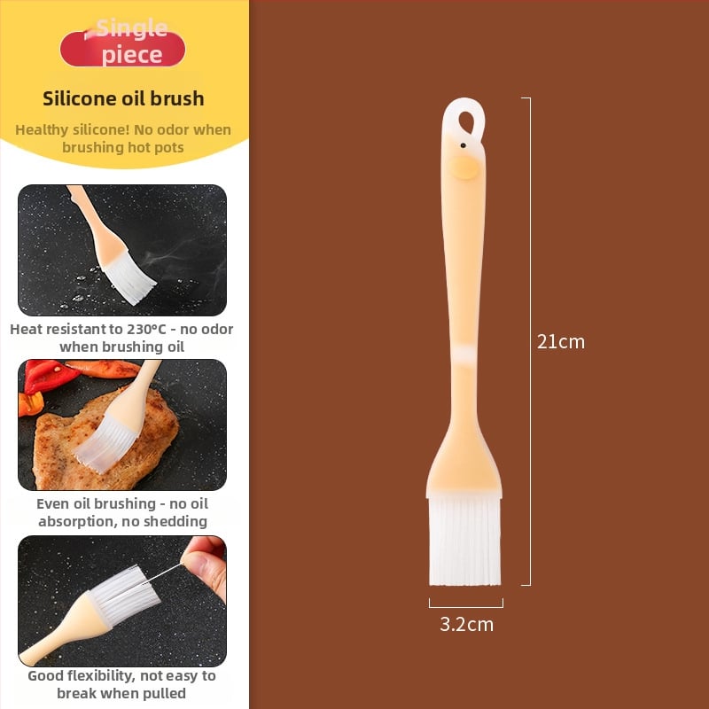 Spatulă din silicon, alimentară, rezistentă la temperaturi înalte, instrument flexibil, transparent, pentru sosuri, glazură și coacere.