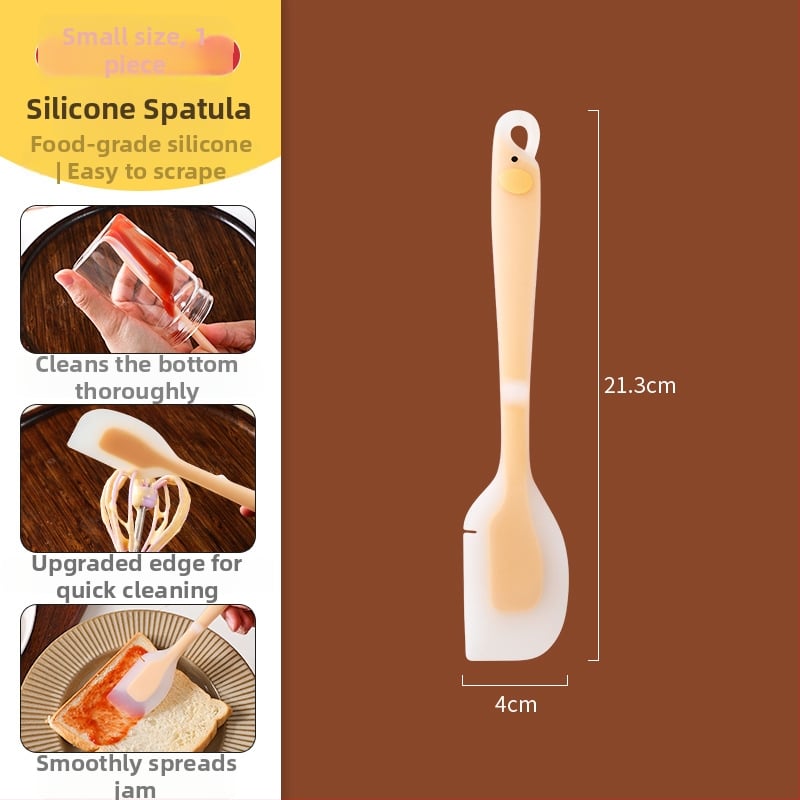 Spatulă din silicon, alimentară, rezistentă la temperaturi înalte, instrument flexibil, transparent, pentru sosuri, glazură și coacere.