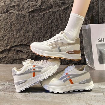 Női sportcipők koreai stílusban, tavasz 2025 – vastag talpú sneakers mindennapos viselésre