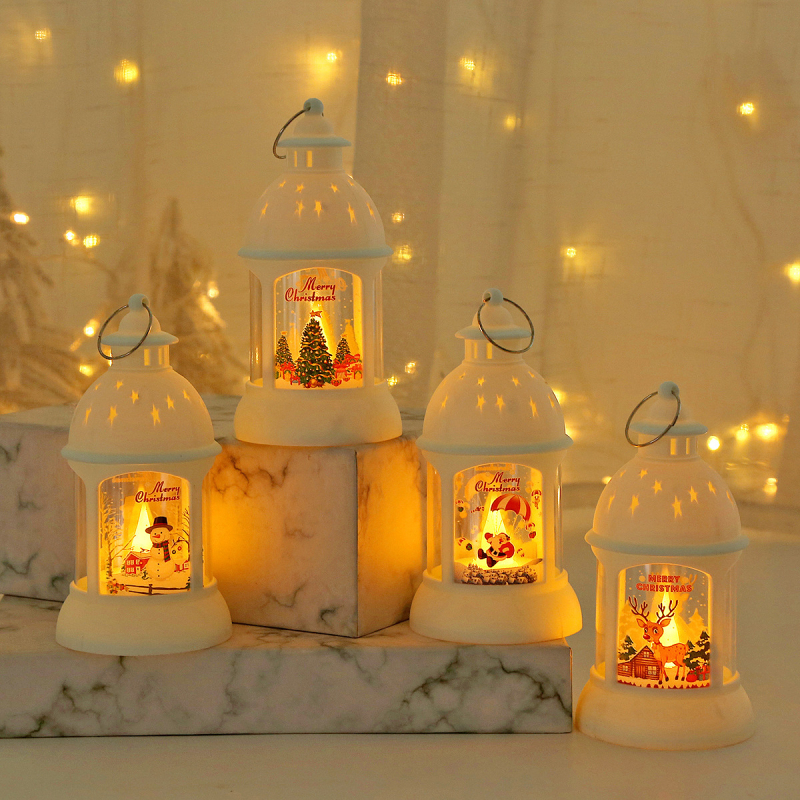 Lampă decorativă de atmosferă pentru birou, felinar LED retro, pandantiv portabil, lampă de veghe, cadou de Ajunul Crăciunului