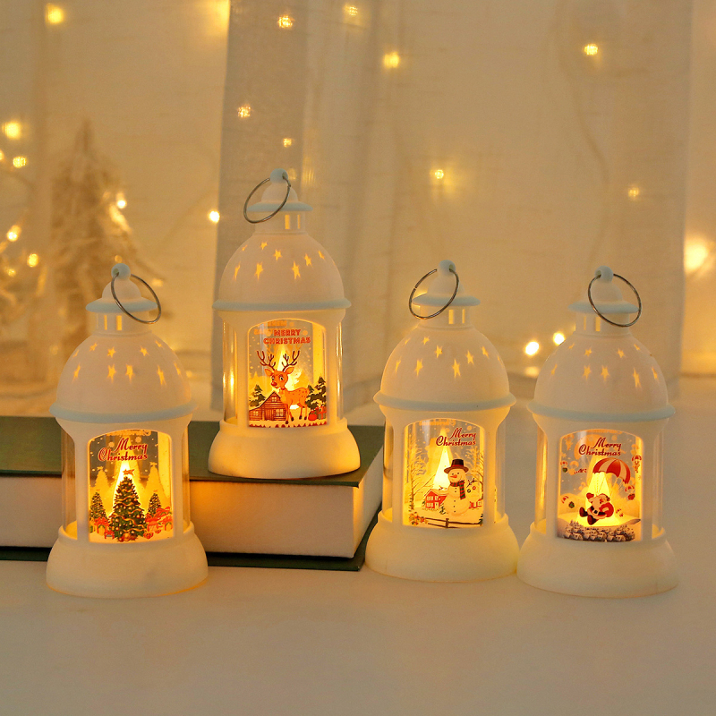 Lampă decorativă de atmosferă pentru birou, felinar LED retro, pandantiv portabil, lampă de veghe, cadou de Ajunul Crăciunului