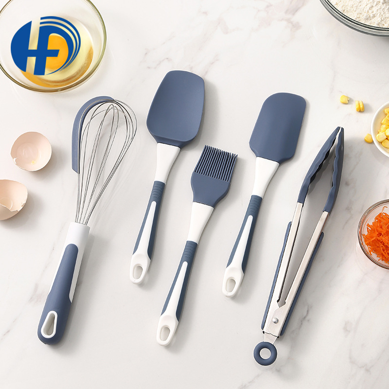 Set spatule din silicon – spatule rezistente la temperaturi înalte pentru prăjituri și creme, ustensile de bucătărie pentru coacere
