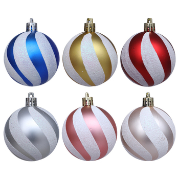 Ornament spiral pentru bradul de Crăciun – minge decorativă pictată
