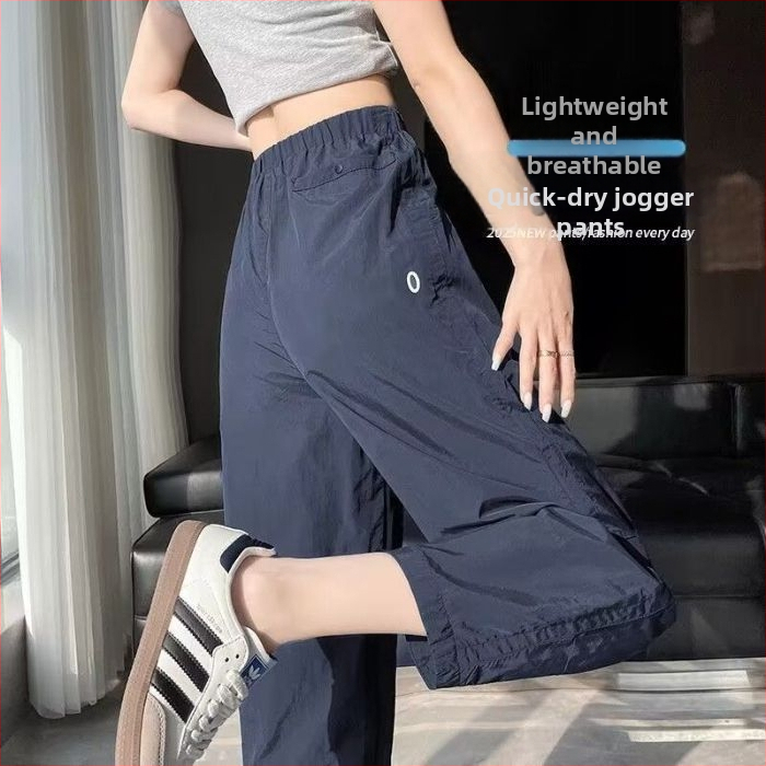 Brzo sušeće ženske ljetne hlače, visok pojas, opuštena silueta, kratka duljina, haremski stil, plus size, lagani poliester