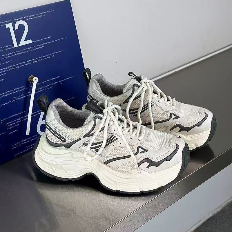2026 proljeće – ženske tenisice od prave kože, udobne i prozračne, sportski stil, debela potplata za povećanje visine – dad sneakers