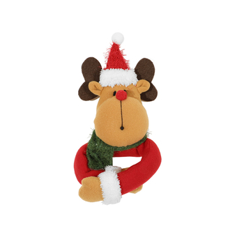 Bandă pentru perdele cu om de zăpadă desen animat, decor pentru perdele tricotat, Crăciun, 50×24 cm