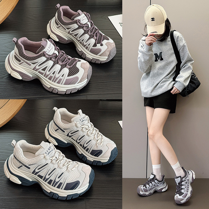 Nove ženske tenisice u stilu dad sneakers s debelim potplatom, proljeće 2026, lake i casual za trčanje i planinarenje, s dizajnom za povećanje visine