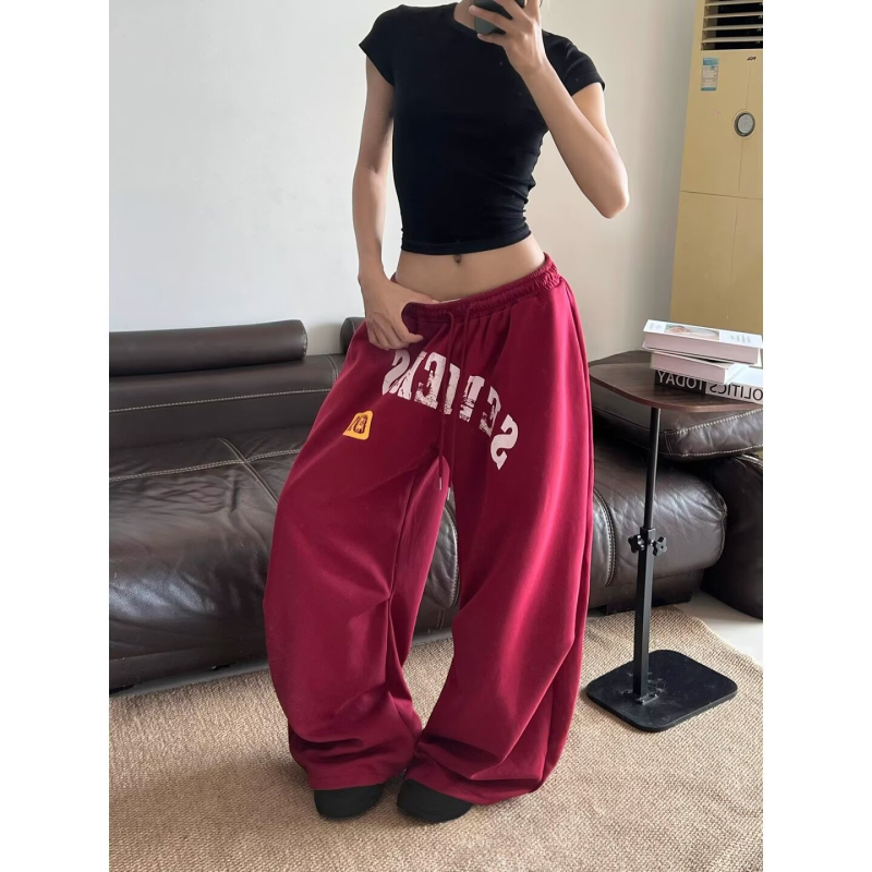 Ženske široke hlače s printom američkih slova, udoban casual styling za džez ples i svakodnevno nošenje