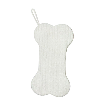 Șosetă de Crăciun tricotată în formă de os, sac cadou, ornamente pentru brad, decorațiuni pentru pisici și câini