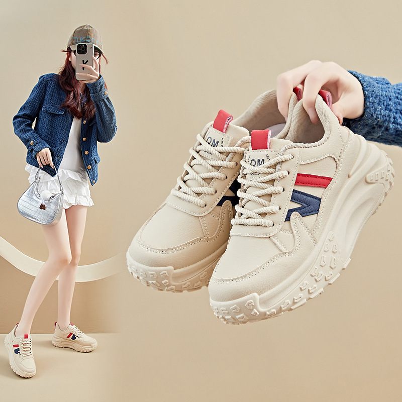 Ženske tenisice u stilu dad shoes, korejskog stila, proljeće 2026, casual sportske tenisice s debelim potplatom za povećanje visine, model 2670-1