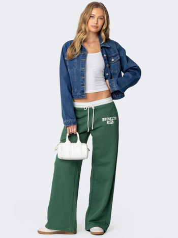 Ženske sportske pantalone u jednobojnom dizajnu, Y2K gradski stil, širok kroj, udobne za svakodnevno nošenje