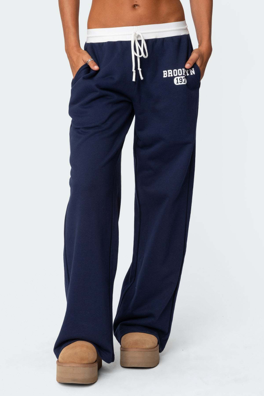 Ženske sportske pantalone u jednobojnom dizajnu, Y2K gradski stil, širok kroj, udobne za svakodnevno nošenje