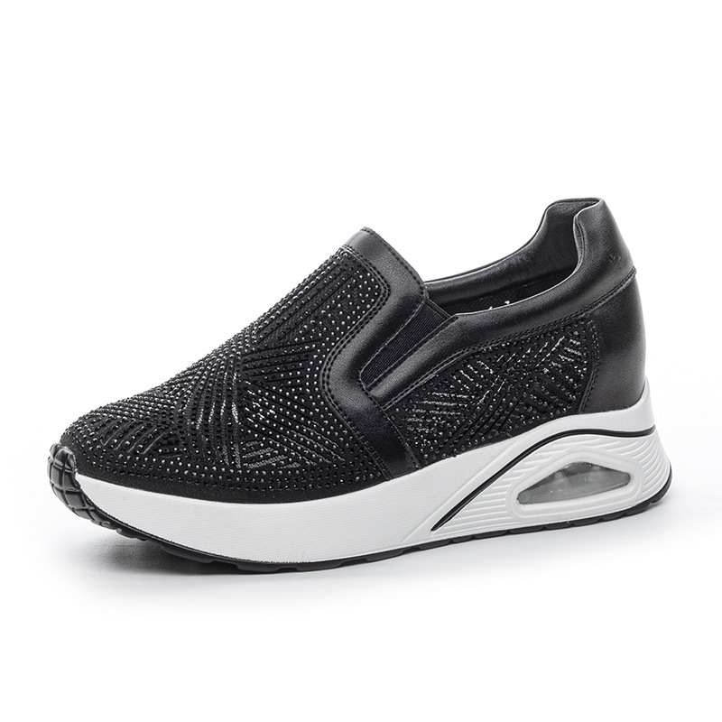 6 cm ženske cipele Flyknit mreža, casual loafers u korejskom stilu, prozračne lagane tenisice s mekim potplatom