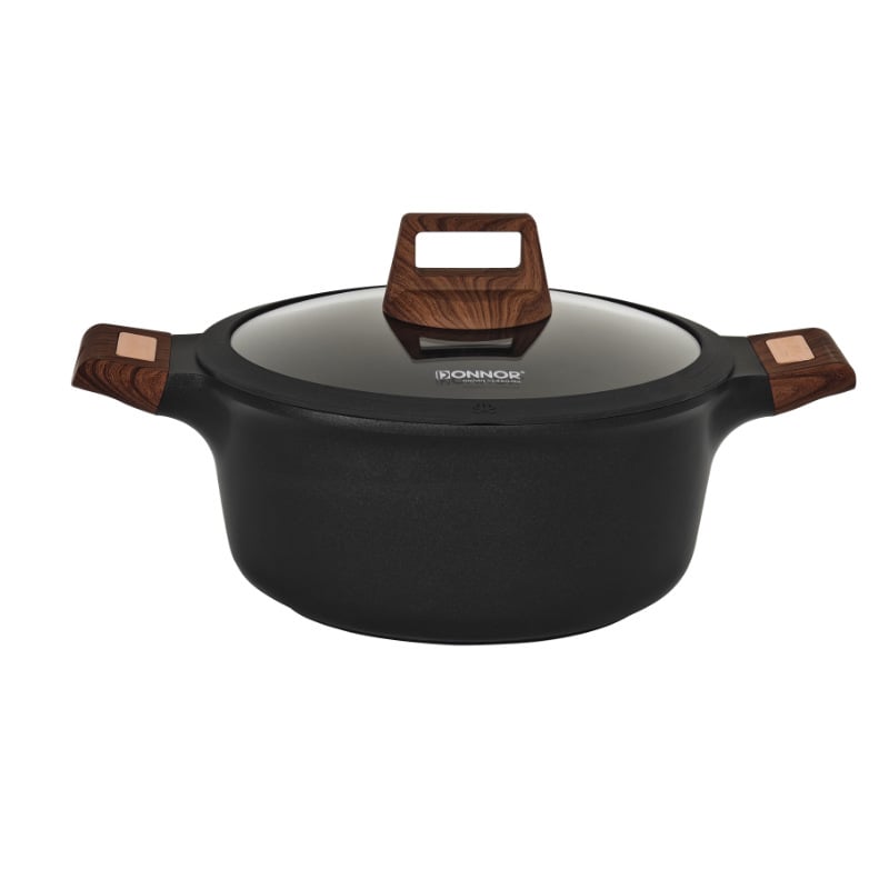 Oală de supă antiaderentă Maifan Stone, oală de gătit din aluminiu cu mânere duble, compatibilă cu aragazul cu inducție și gaz