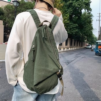 Školska torba za djevojke u korejskom Harajuku stilu, jedne boje, platno, prozračna, 20–35 L, JUST A MAN